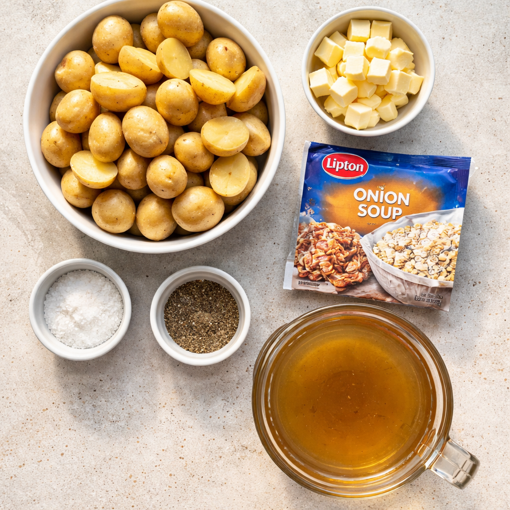 Savory Slow Cooker Lipton Onion Potatoes for Effortless Delight ingredients photo