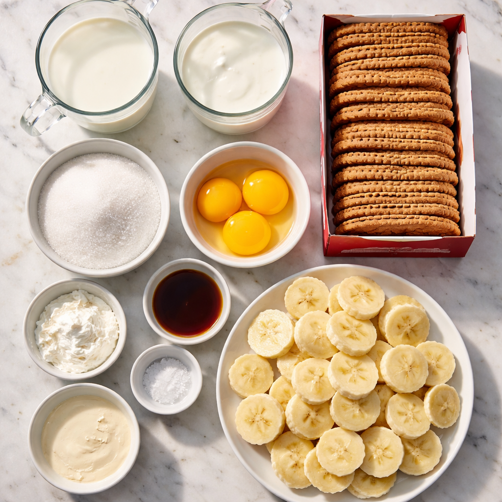 How to Make Perfectly Creamy Biscoff Banana Pudding at Home ingredients photo