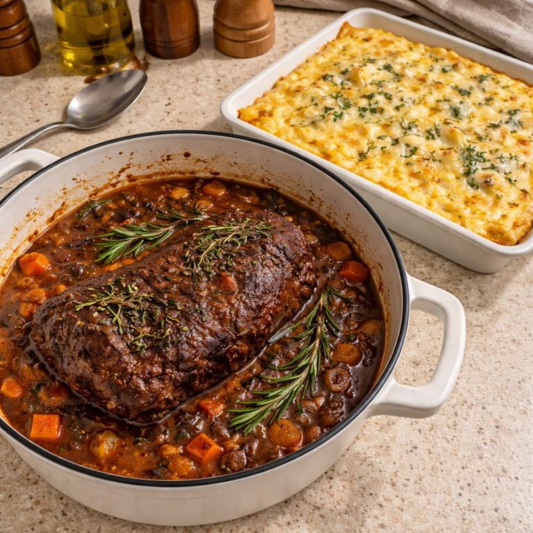 Italian Pot Roast (Stracotto) with Oven-Baked Gorgonzola Polenta featured photo
