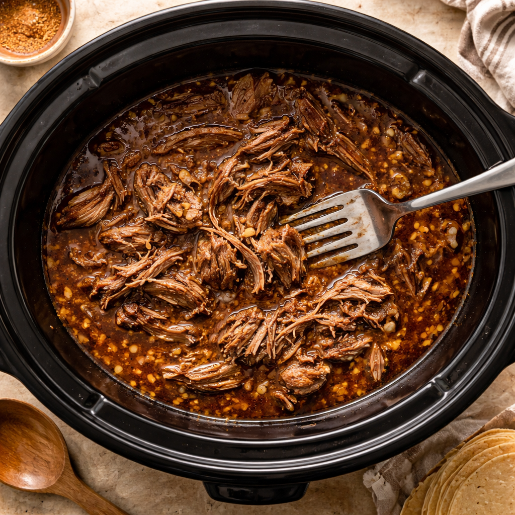 Slow-Cooked Chuck Roast Tacos preparation photo