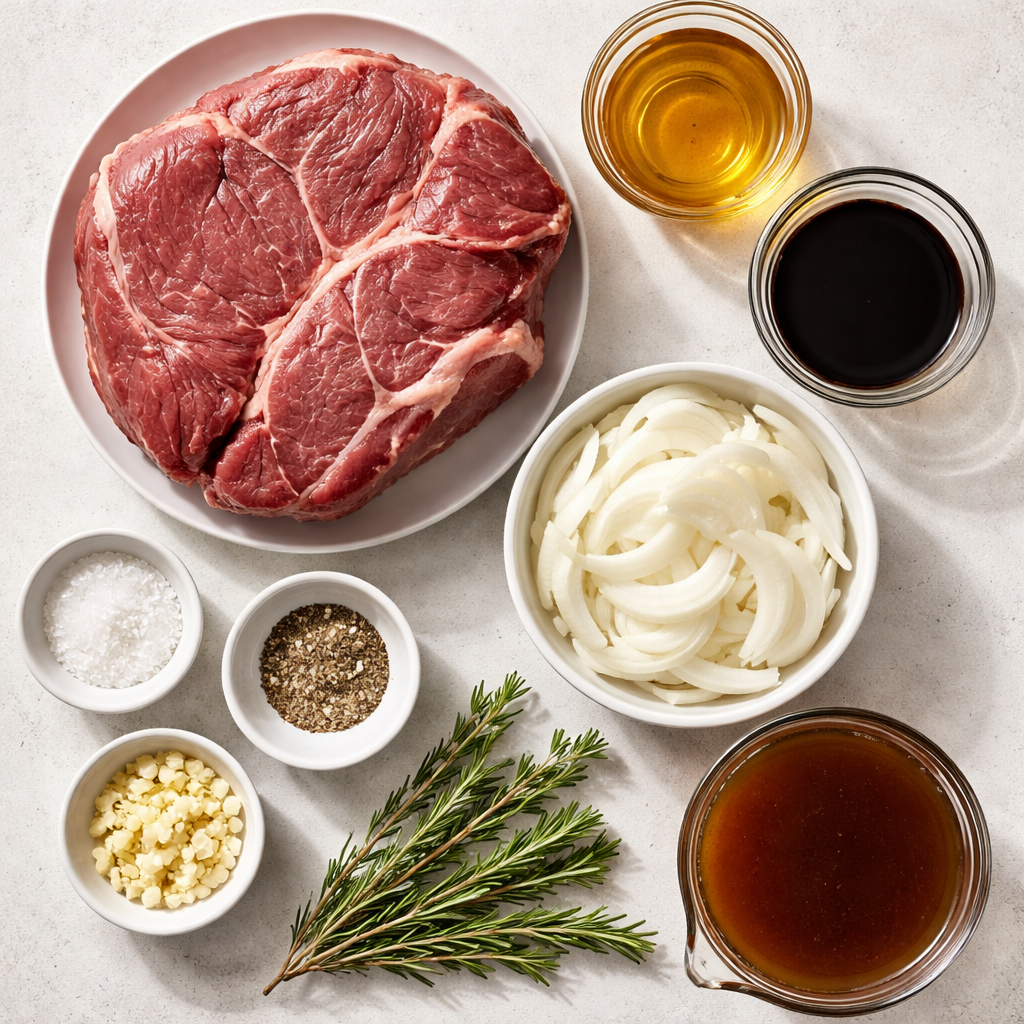 Honey Balsamic Chuck Roast ingredients photo