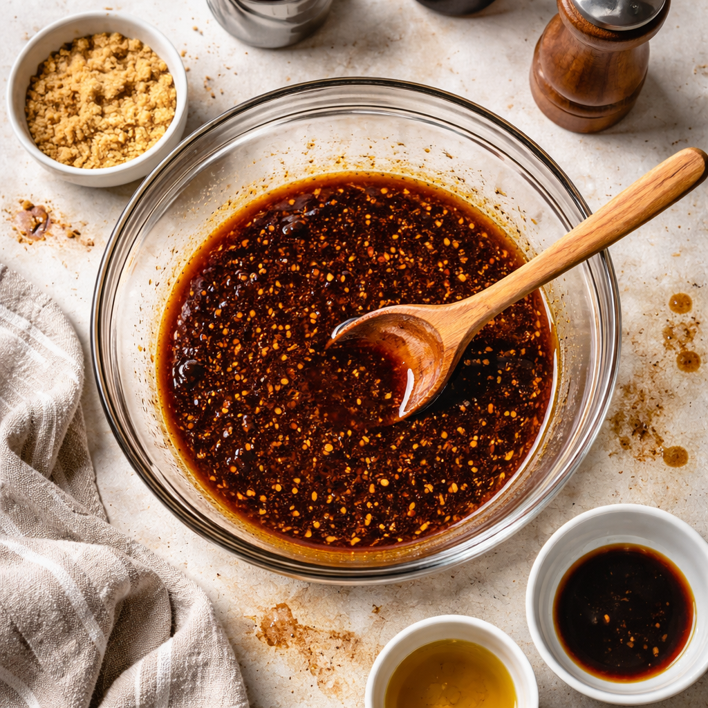 Korean BBQ Beef Jerky preparation photo