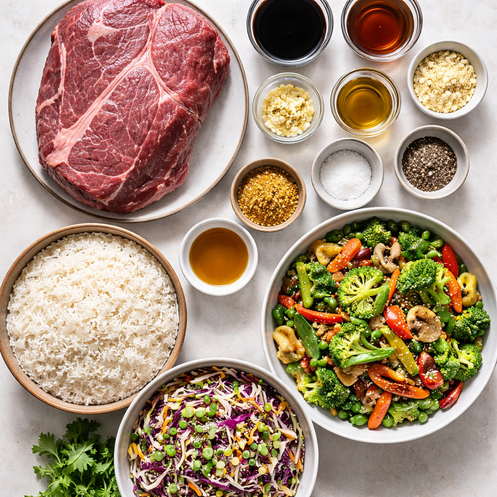 Asian Sticky BBQ Chuck Roast ingredients photo
