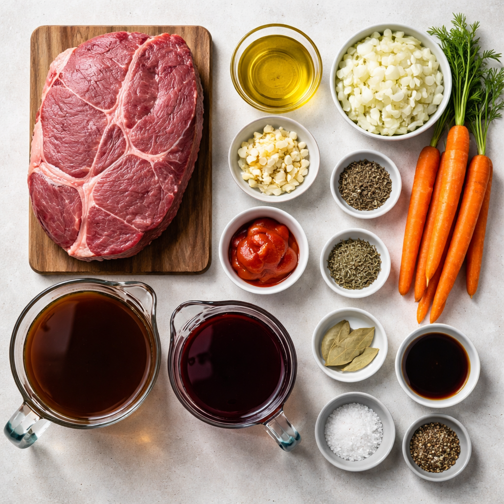 Braised Beef Chuck Roast ingredients photo