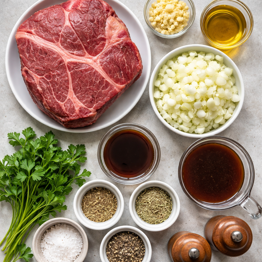 Slow-Cooked Herb-Infused Beef ingredients photo