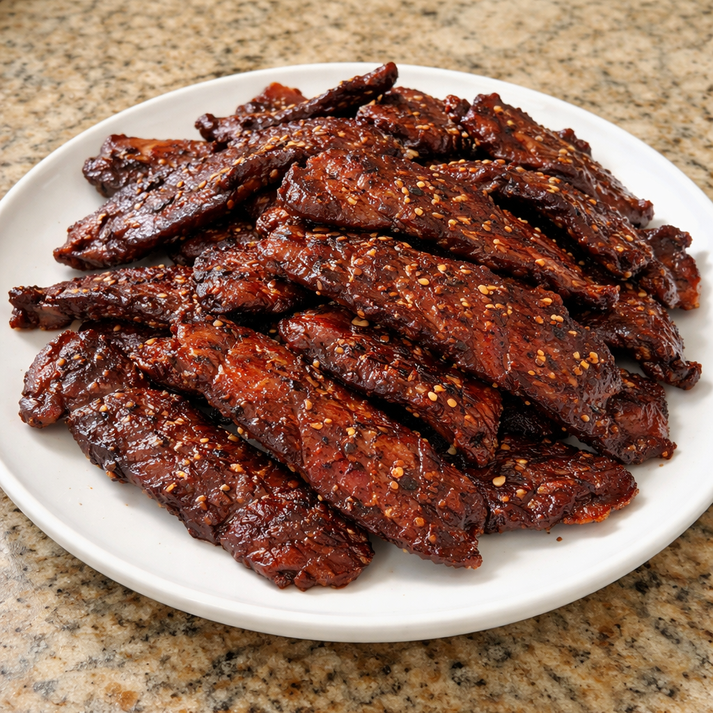 Korean BBQ Beef Jerky featured photo