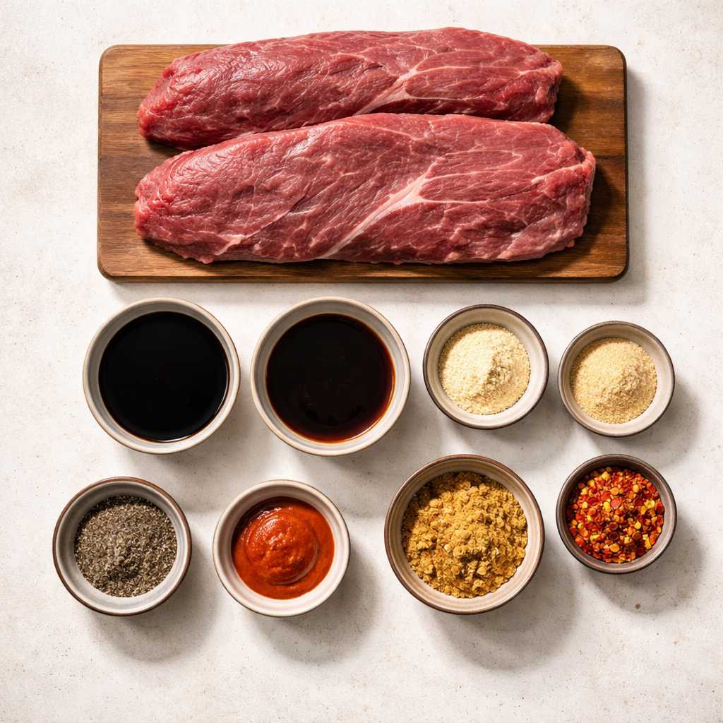 Homemade Beef Jerky ingredients photo
