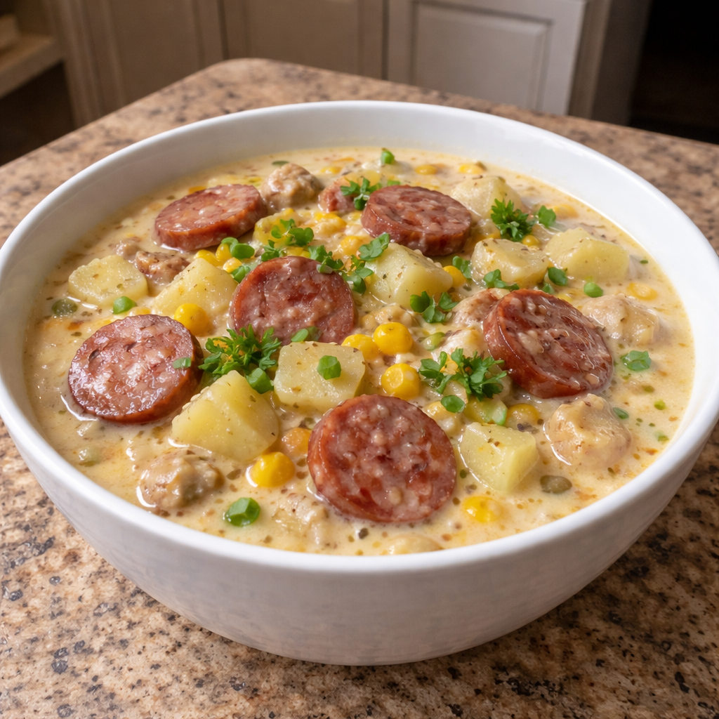 Cozy and Creamy Potato Sausage Chowder Recipe to Warm Your Soul