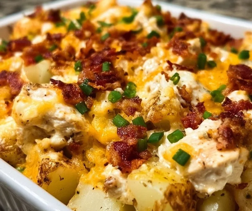 Best Loaded Chicken and Potatoes Casserole