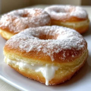 Cloud-like vanilla donuts topped with glaze and sprinkles on a plate.