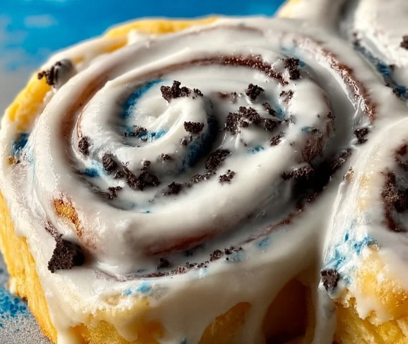 Cookie Monster Cinnamon Rolls