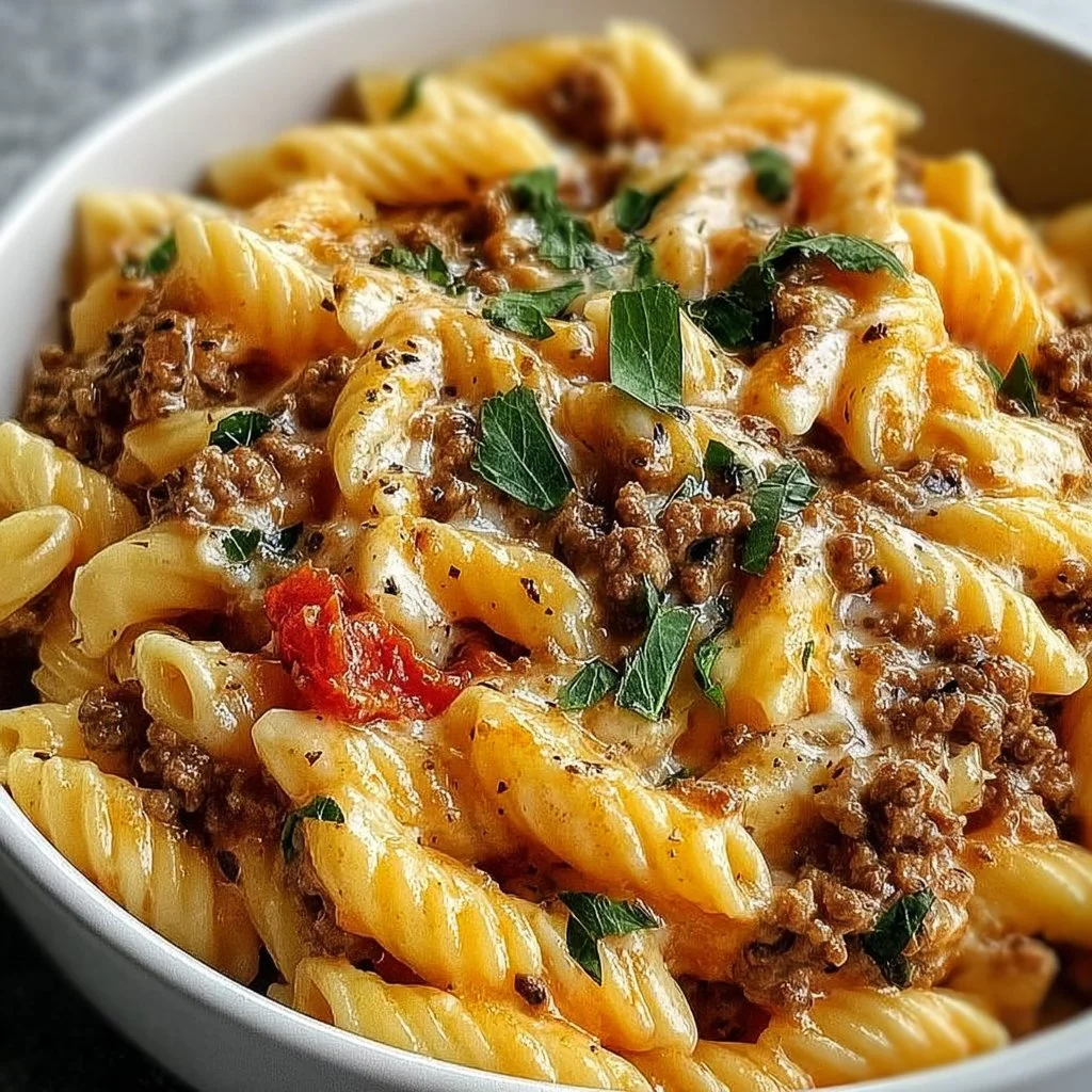 Creamy Rotel Pasta with Ground Beef for Cozy Weeknight Dinners