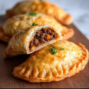 Homemade crispy Argentine empanadas with savory beef filling