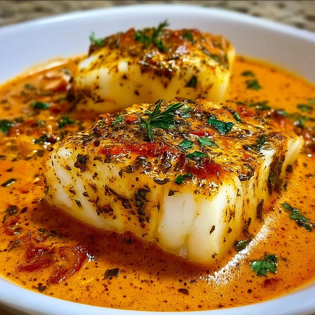Delicious Cod in Roasted Red Pepper Sauce in Just 30 Minutes
