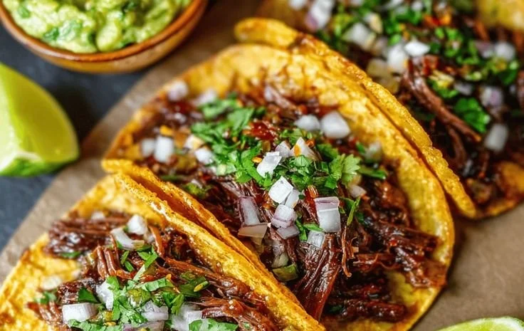Delicious easy chuck roast tacos topped with fresh ingredients