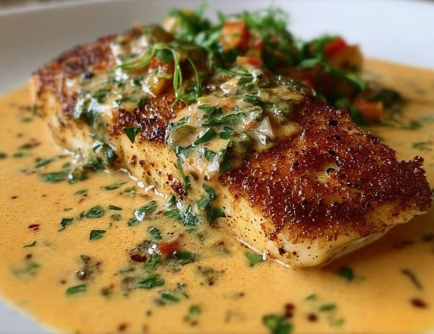 Easy Red Snapper with Creamy Creole Sauce