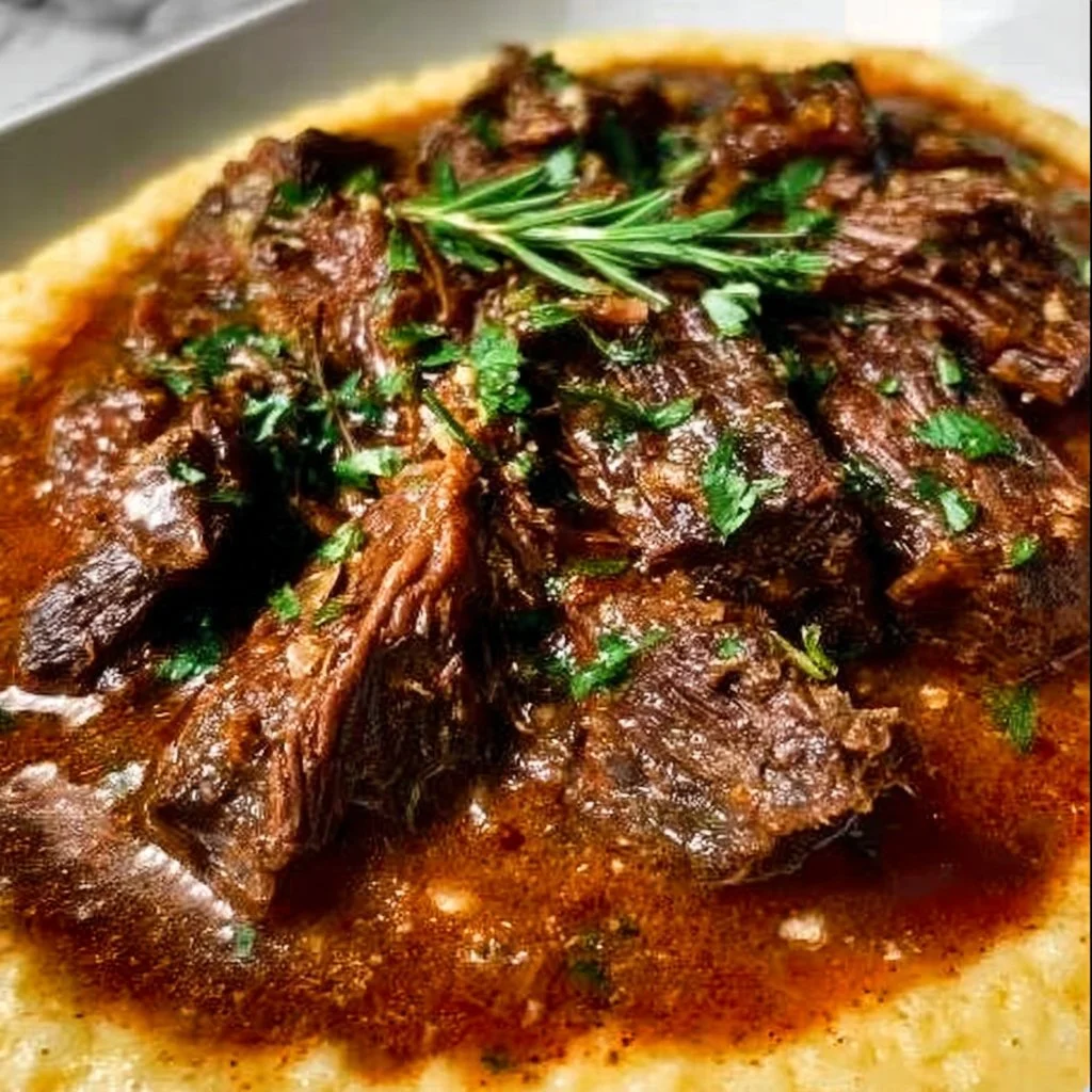 Italian Pot Roast (Stracotto) and Oven-Baked Gorgonzola Polenta