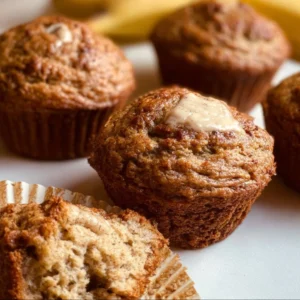 Delicious Maple Cinnamon Banana Muffins fresh out of the oven