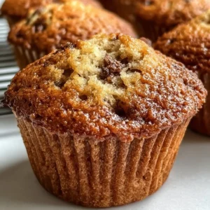 Deliciously moist banana bread muffins ready to be enjoyed.