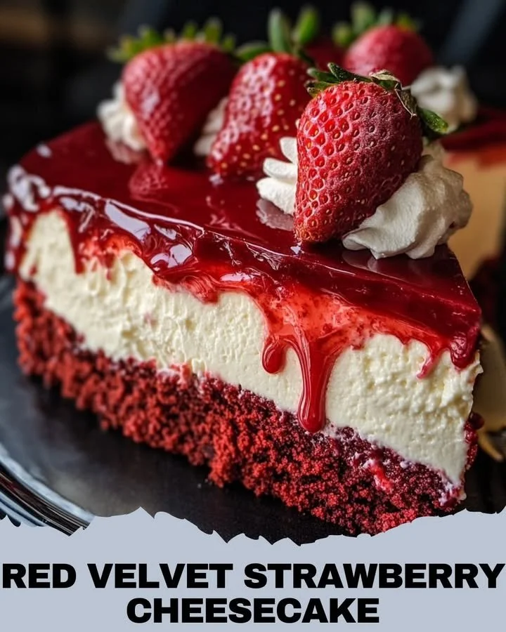 Red Velvet Strawberry Cheesecake